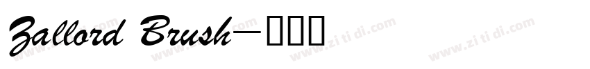 Zallord Brush字体转换